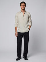 100% Linen Casual Shirt Sand Beige