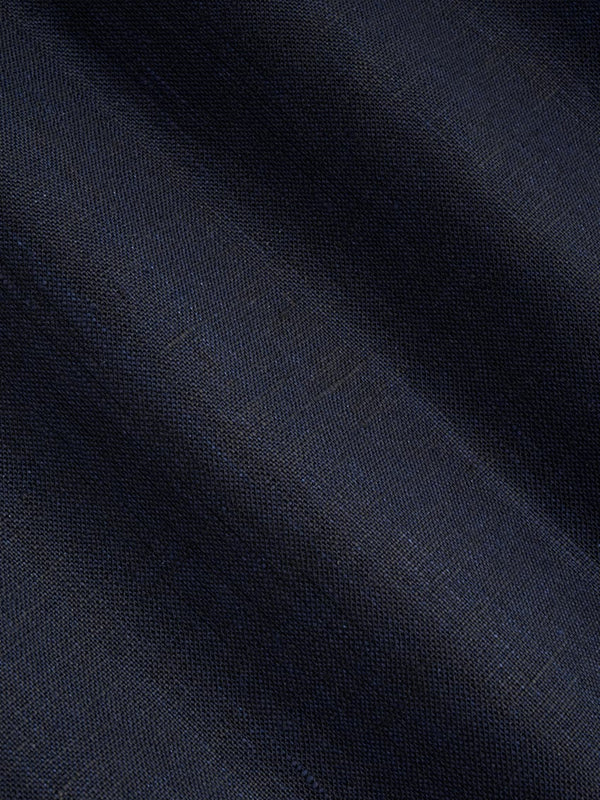 100% Linen Shirt Navy Blue