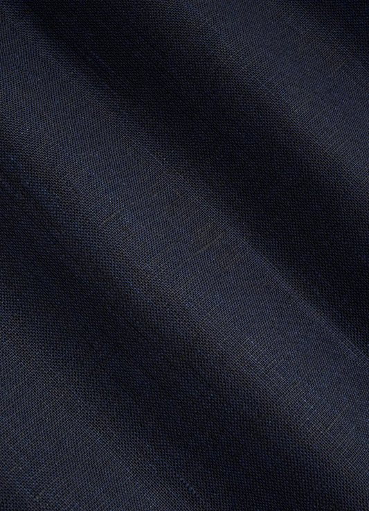 100% Linen Shirt Navy Blue