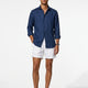 Navy Linen Casual Shirt