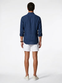 Aero Luxe™ Linen Casual Shirt Navy Blue