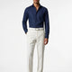 Navy Linen Cut-Away Shirt
