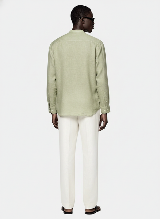 100% Linen Kurta Olive