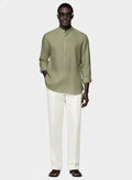 100% Linen Kurta Olive