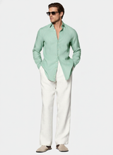 100% Linen Shirt SeaFoam Green