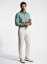 100% Linen Mint Green Shirt