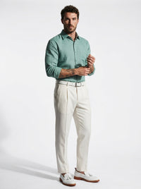 100% Linen Mint Green Shirt