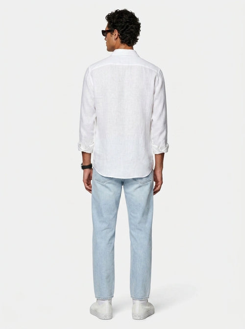 White Linen Casual Shirt
