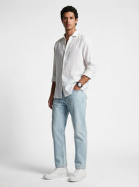 Aero Luxe™ Linen Casual Shirt White