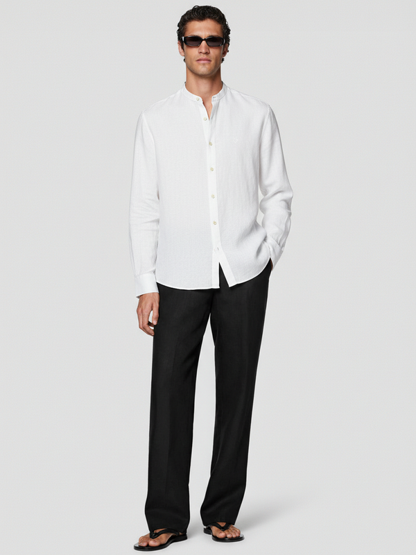100% Linen Shirt White