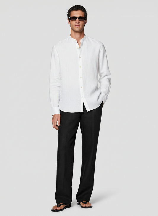 100% Linen Shirt White