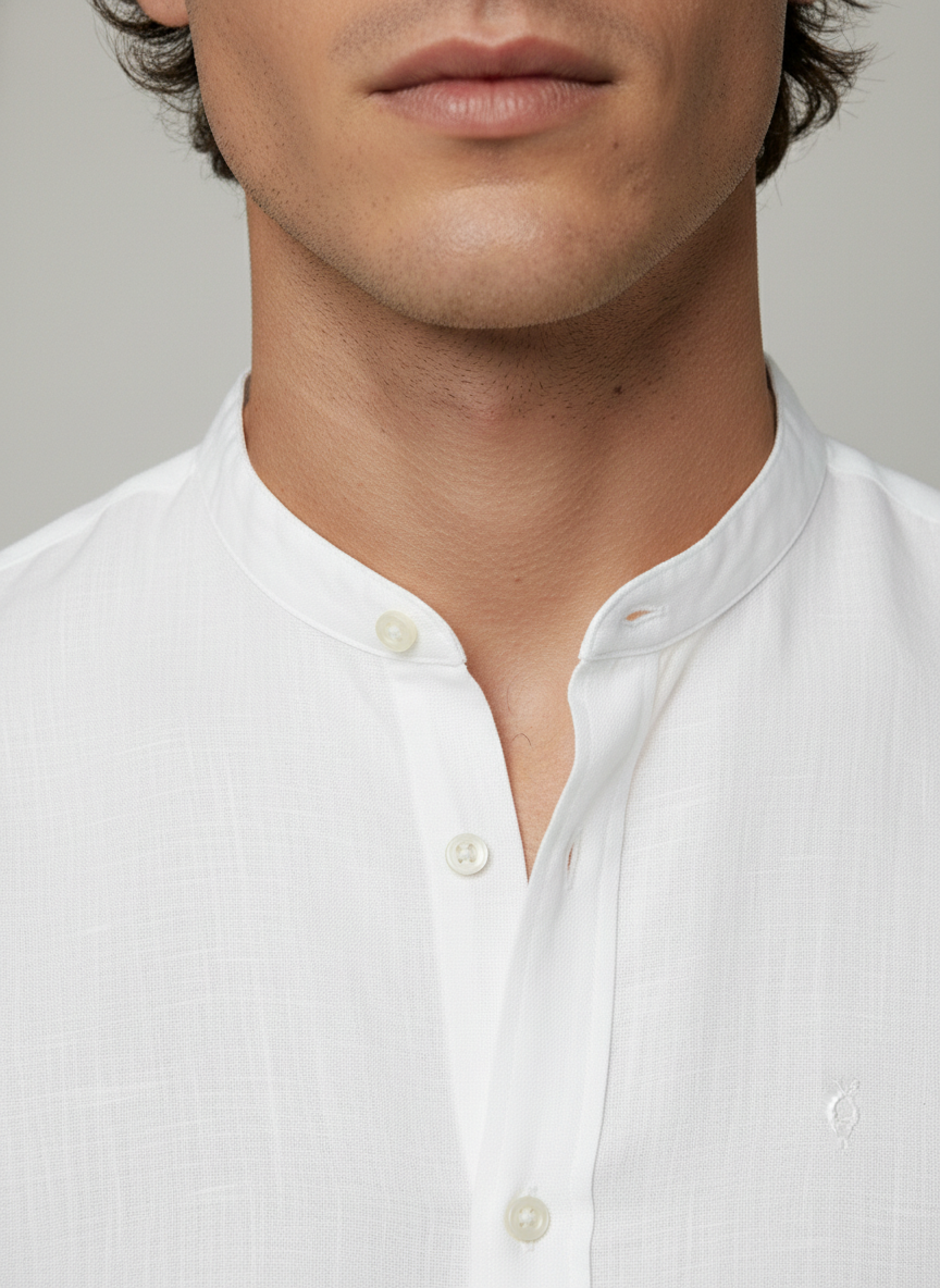 100% Linen Shirt White