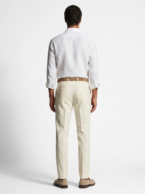 White Linen Cut-Away Shirt