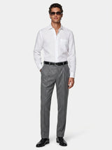 100% Linen Formal Shirt White