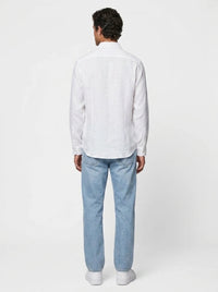 100% Linen Casual Shirt White