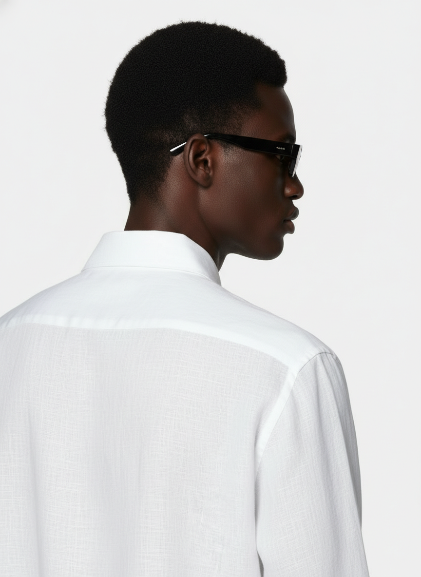 100% Linen Shirt White