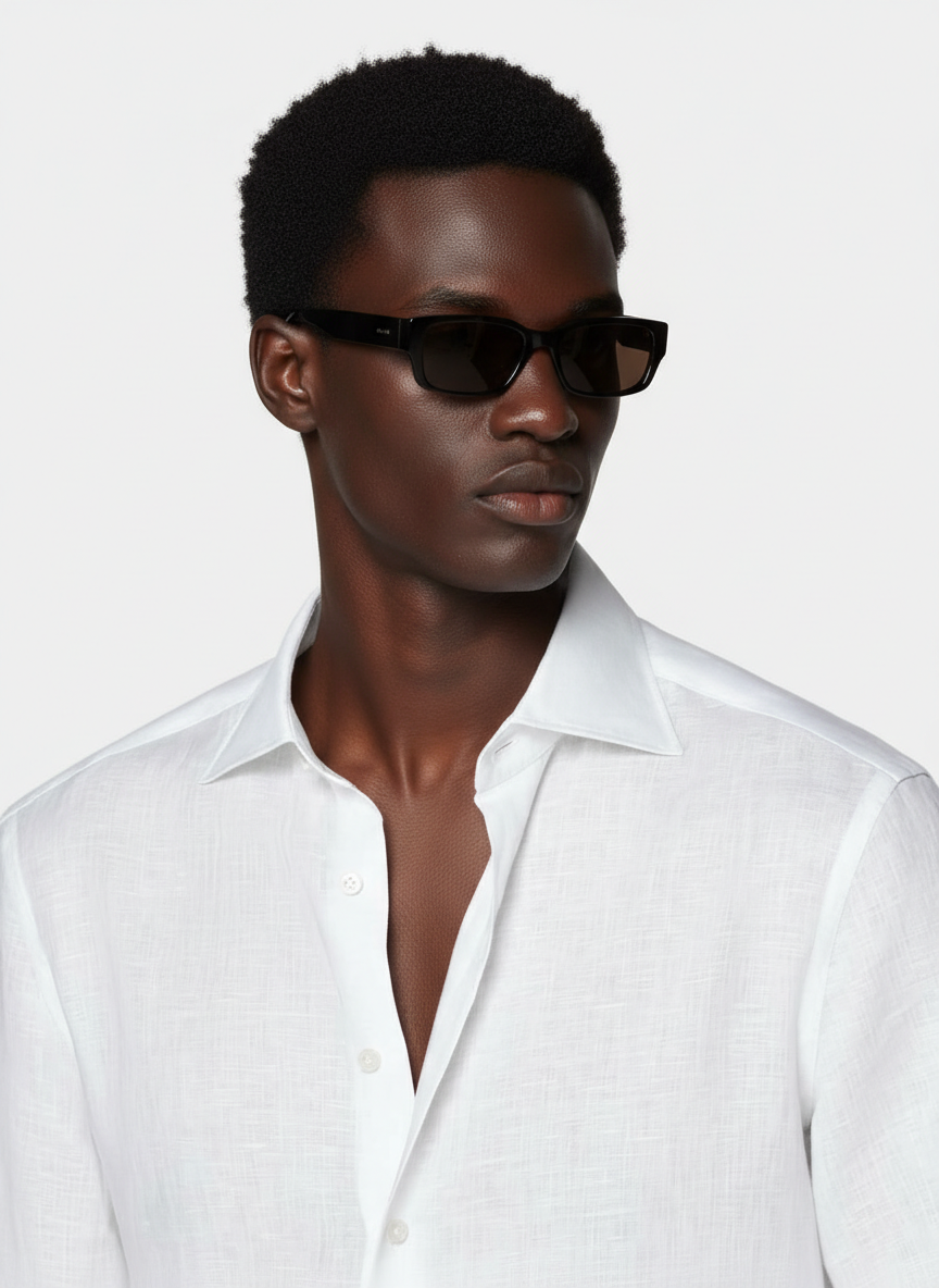 100% Linen Shirt White