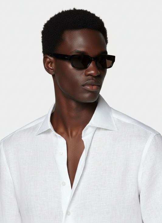 100% Linen Shirt White