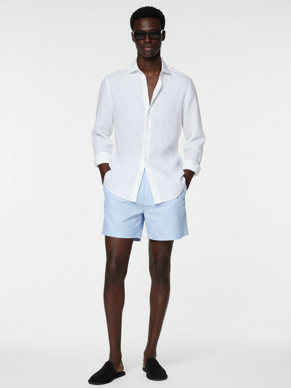 100% Linen Shirt White