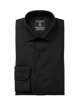 100% Linen Formal Shirt Jet Black