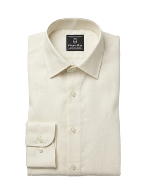 100% Linen Formal Shirt Ivory