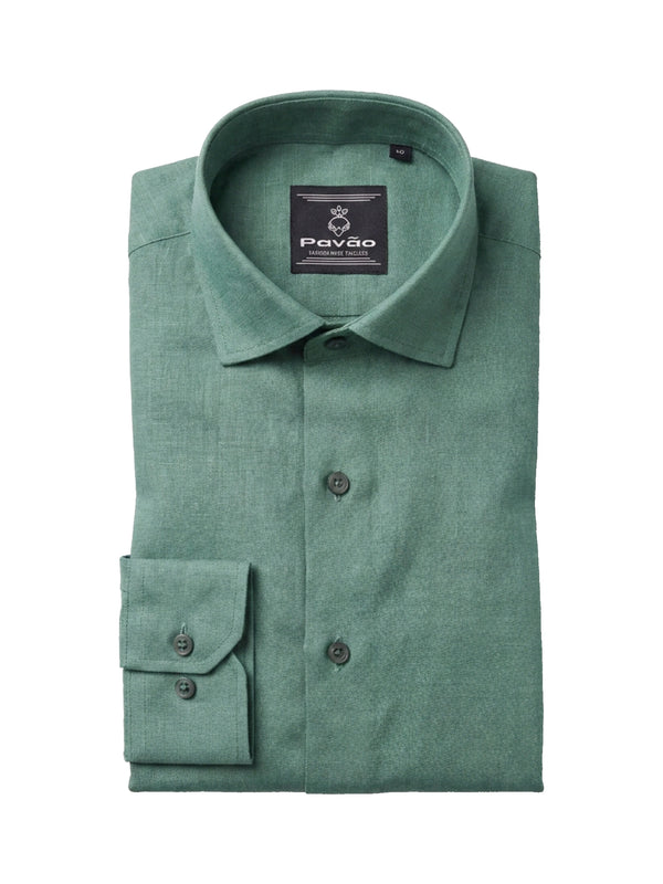 100% Linen Formal Shirt Mint Green