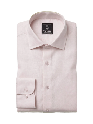 100% Linen Formal Shirt Blush Pink